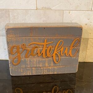 Rustic Grateful Sign